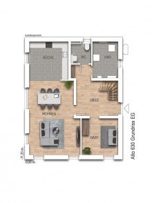 Grundriss Erdgeschoss Ein massives Traumhaus in Traumlage!