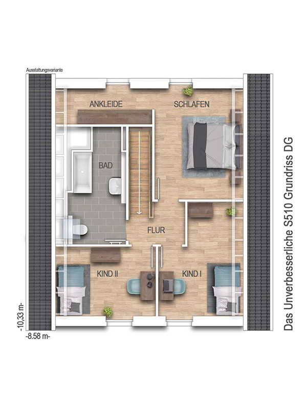 Grundriss Dachgeschoss Einfamilienhaus Siegen / Trupbach