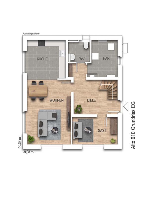 Grundriss erdgeschoss Einfamilienhaus Kamen