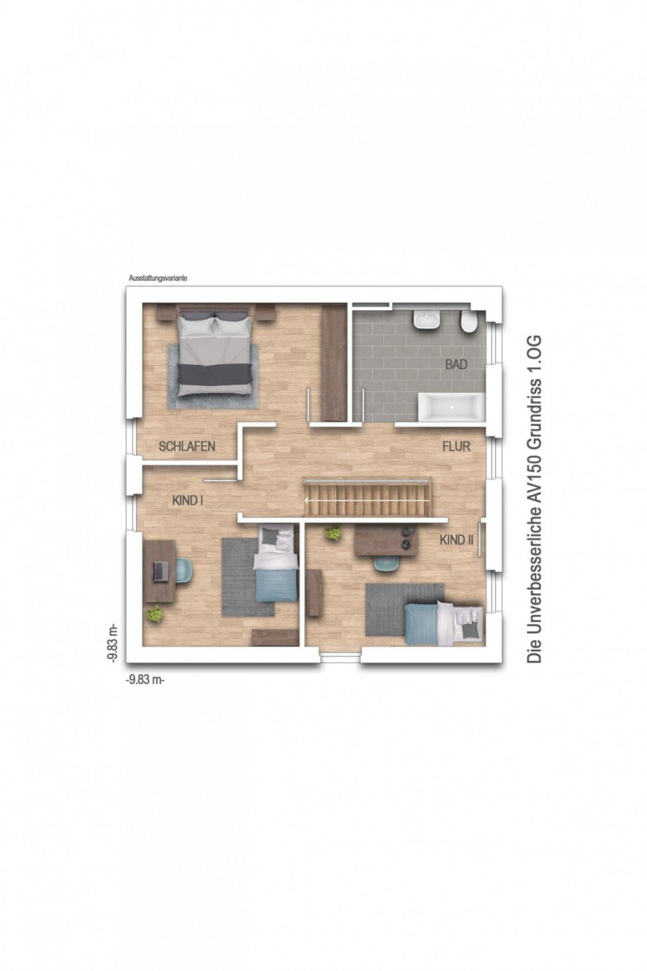 Obergeschoss Haus H�rtgenwald / Gey