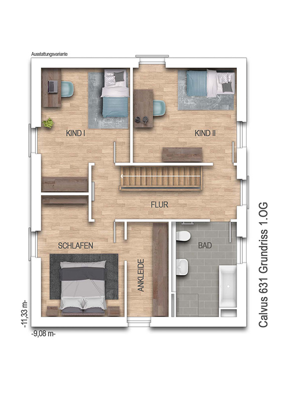 Grundriss Obergeschoss Einfamilienhaus Kamen